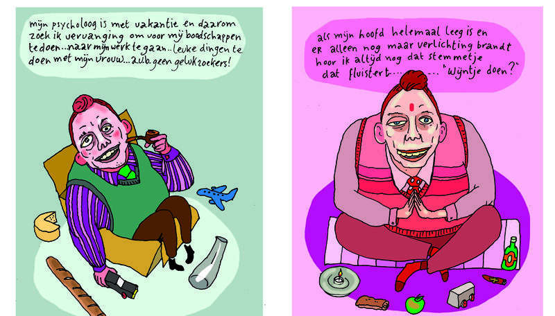 Haagse illustrator Bert Dekker tekent in nieuw boek ‘de achterkant van geluk’