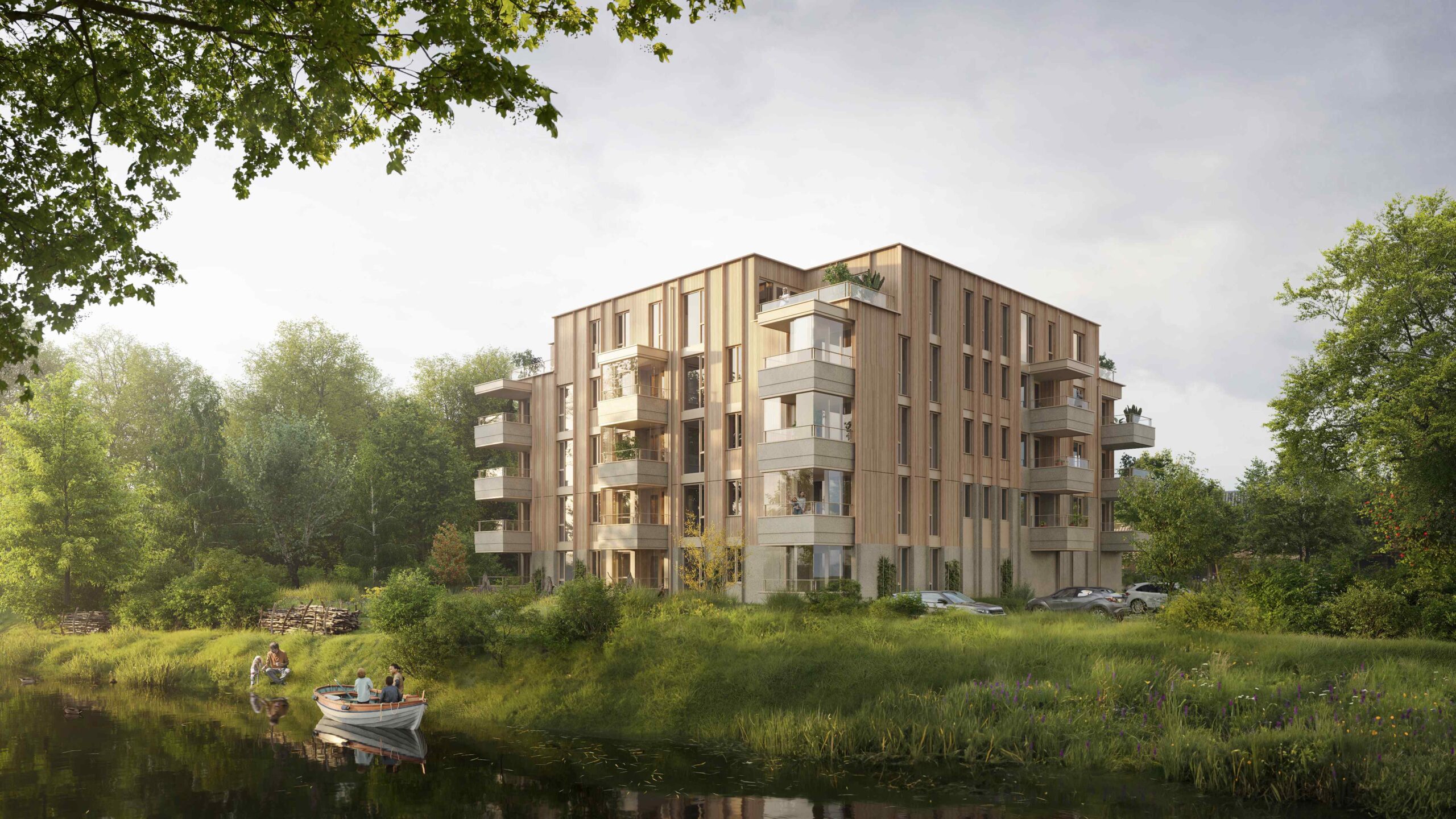 Knoest: huizen van massief hout in Pijnacker