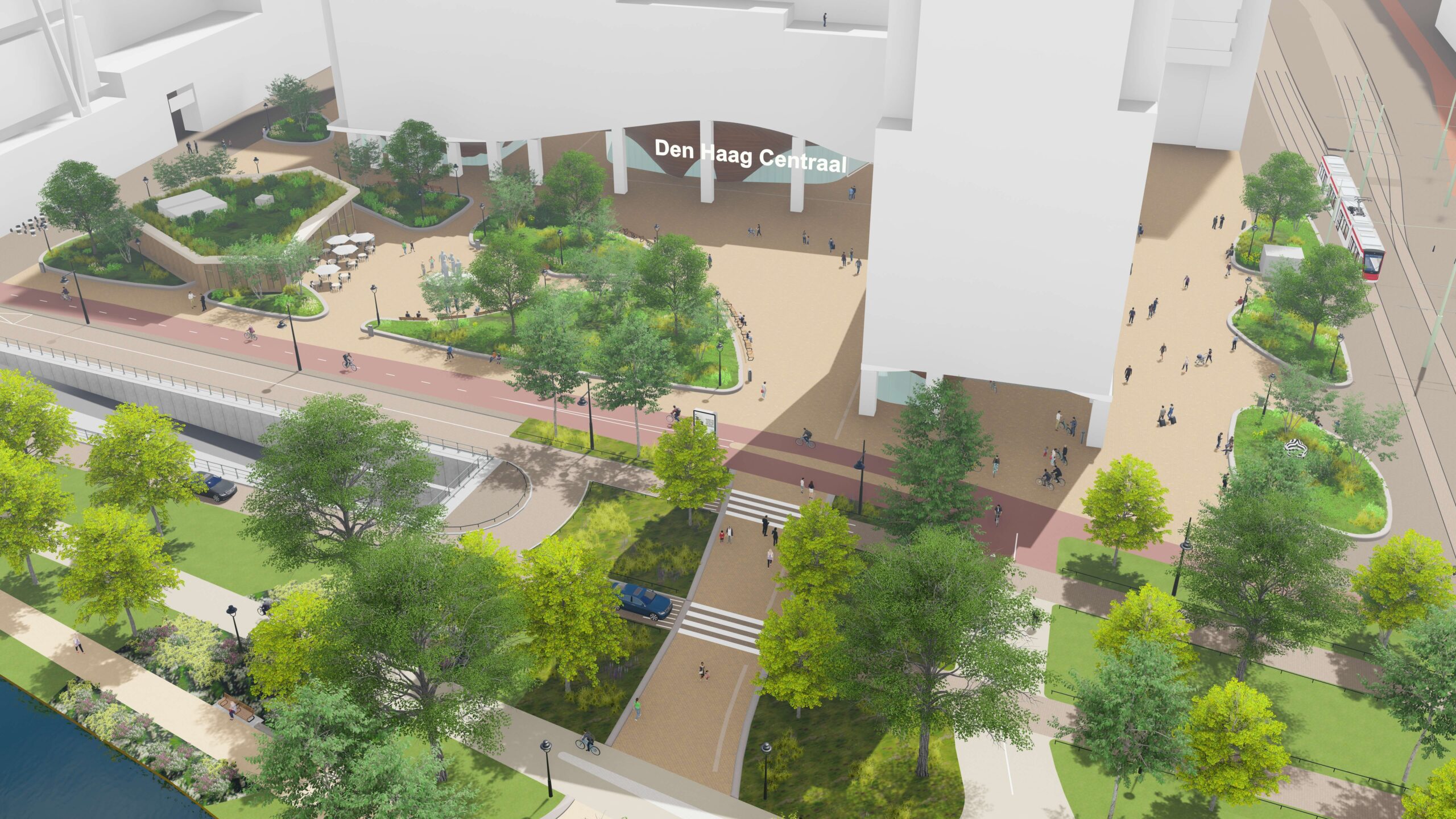 Groen en horeca op vernieuwd plein voor Centraal Station